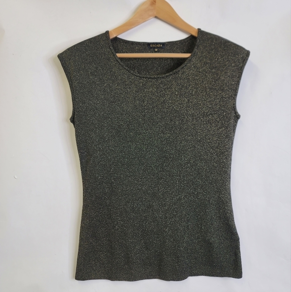 Escada metallic knit top